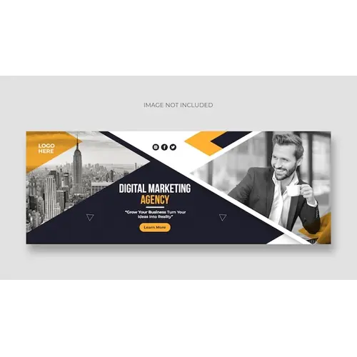 Digital marketing business agency facebook cover or web banner template