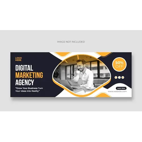 Digital marketing business agency facebook cover or web banner template