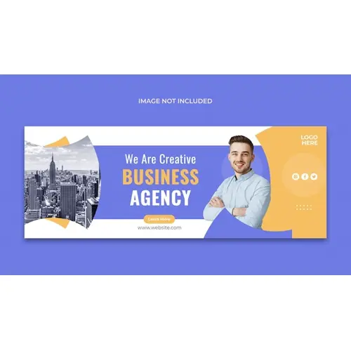 Digital marketing business agency facebook cover or web banner template