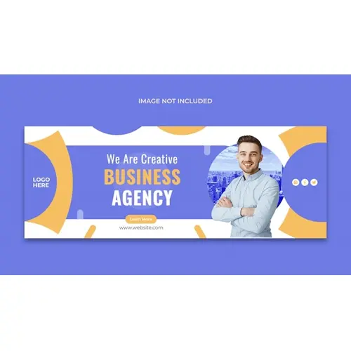 Digital marketing business agency facebook cover or web banner template