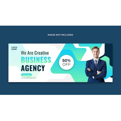 Digital marketing business agency facebook cover or web banner template