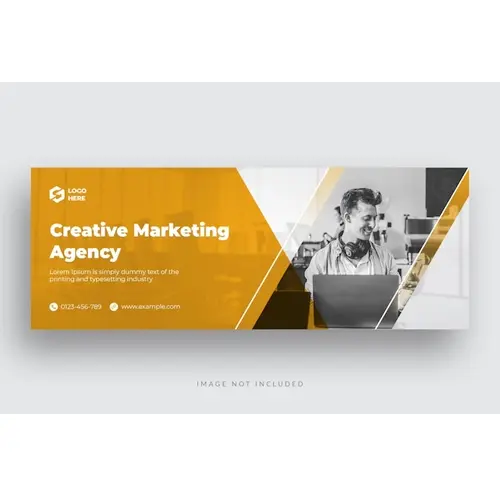 Digital marketing business agency facebook cover or web banner template
