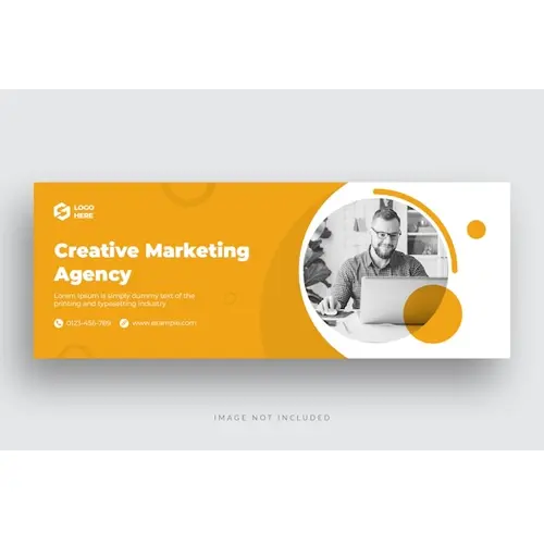 Digital marketing business agency facebook cover or web banner template
