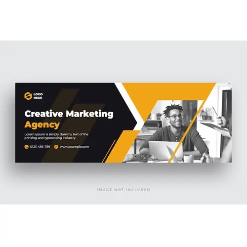 Digital marketing business agency facebook cover or web banner template