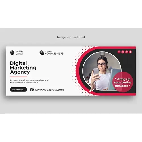 Digital marketing business Facebook cover banner template