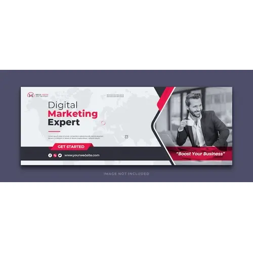 Digital marketing business promotion corporate social media facebook cover template