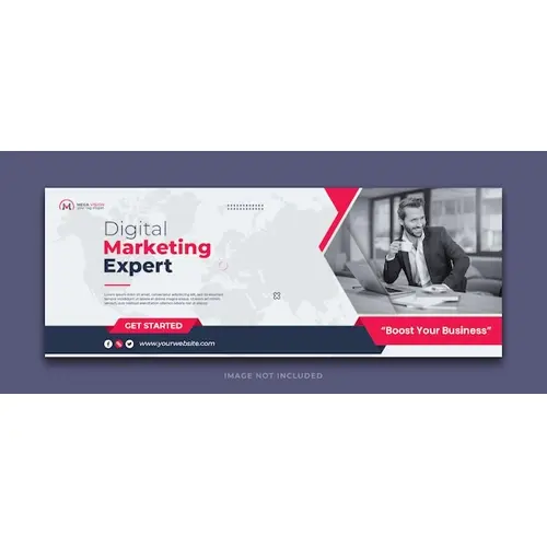 Digital marketing business promotion corporate social media facebook cover template