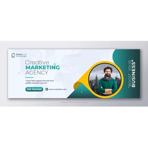 Digital marketing business promotion facebook cover and web banner template