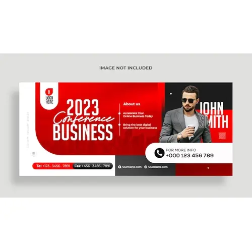 Digital marketing conference facebook cover template