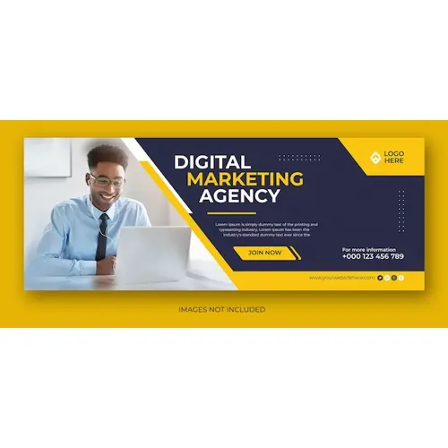 Digital Marketing and corporate banner social media facebook cover tempate