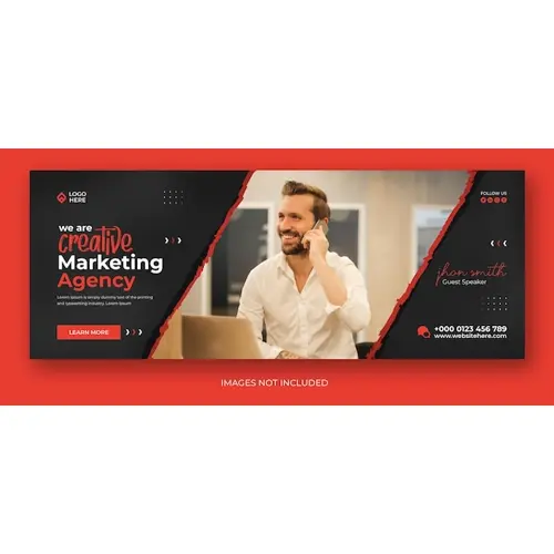 Digital Marketing and corporate banner social media facebook cover tempate