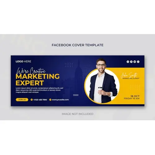 Digital marketing and corporate business agency facebook cover or web banner design template