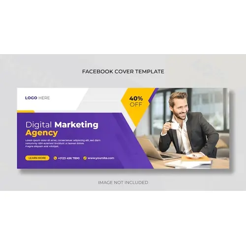 Digital marketing and corporate business agency facebook cover or web banner design template
