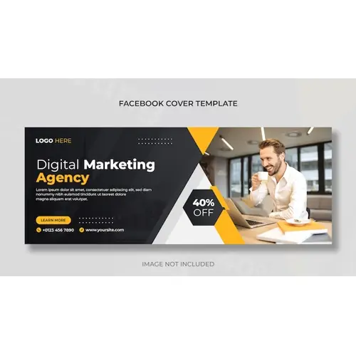 Digital marketing and corporate business agency facebook cover or web banner design template