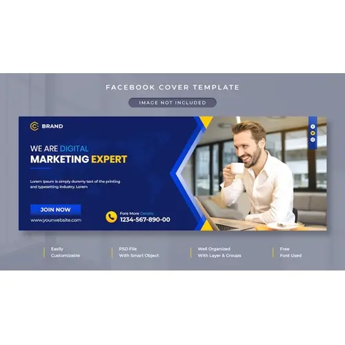 Digital marketing and corporate business agency facebook cover and web banner template