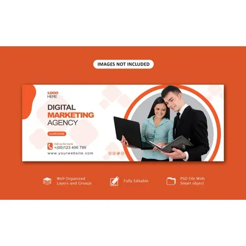 Digital Marketing and Corporate Business Facebook Page Cover Banner Template