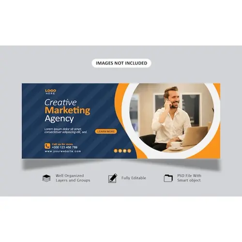 Digital Marketing and Corporate Business Facebook Page Cover Banner Template
