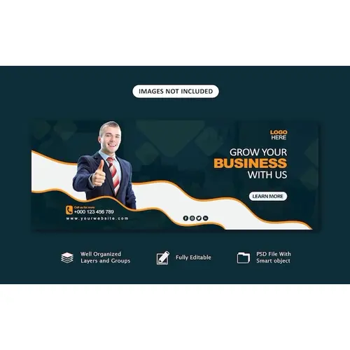 Digital Marketing and Corporate Business Facebook Page Cover Banner Template