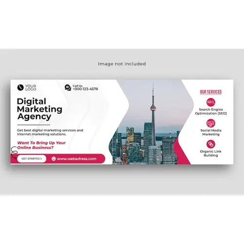Digital marketing corporate facebook cover social media banner template