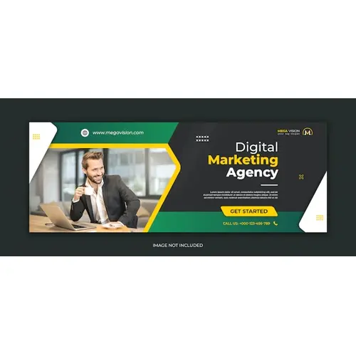 Digital marketing corporate facebook cover template