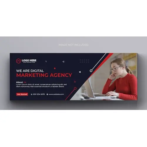 Digital marketing corporate facebook cover template