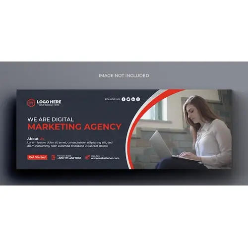 Digital marketing corporate facebook cover template