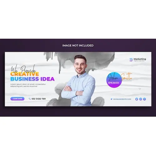 Digital marketing corporate facebook cover timeline web banner and social media cover template