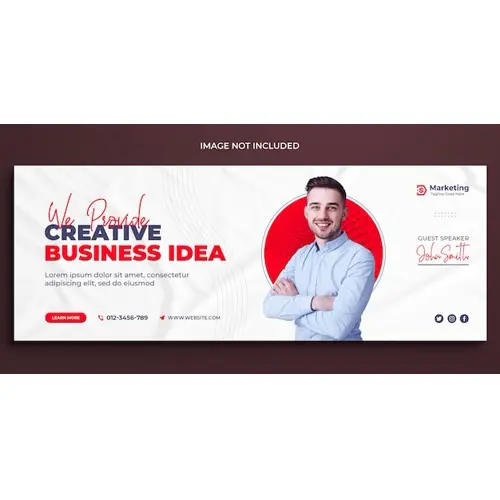 Digital marketing corporate facebook cover timeline web banner and social media cover template