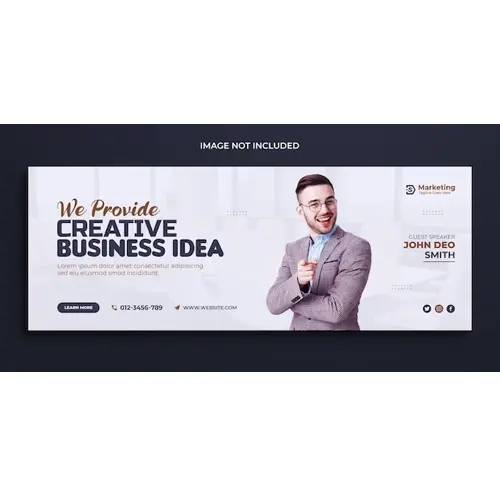 Digital marketing corporate facebook cover timeline web banner and social media cover templatete