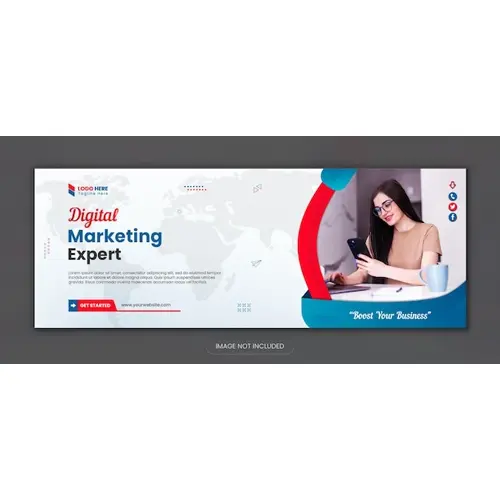 Digital marketing corporate new social media Facebook cover banner design template