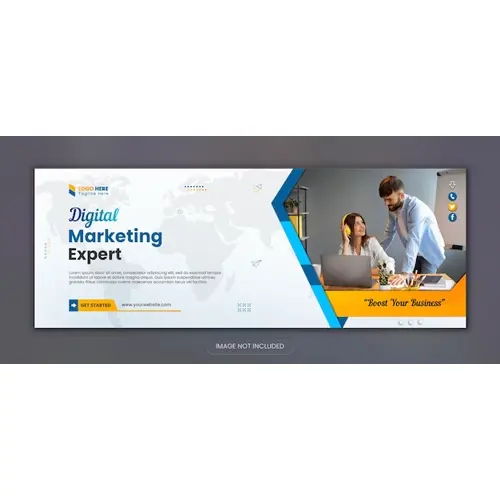 Digital marketing corporate new social media Facebook cover and web banner design template
