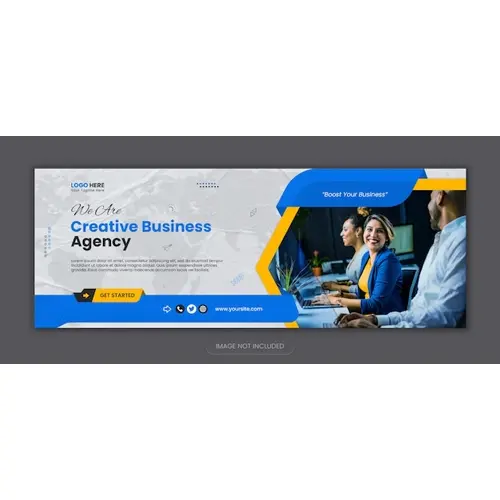 Digital marketing corporate social media Facebook cover design template