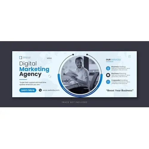 Digital marketing corporate social media facebook cover template