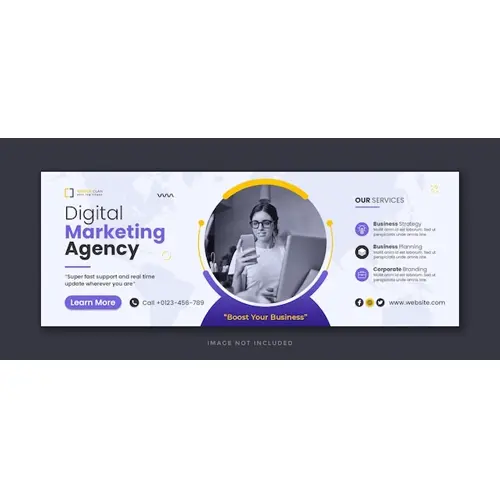 Digital marketing corporate social media facebook cover template