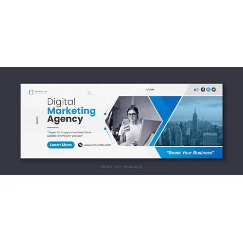 Digital marketing corporate social media facebook cover template