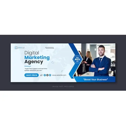 Digital marketing corporate social media facebook cover template
