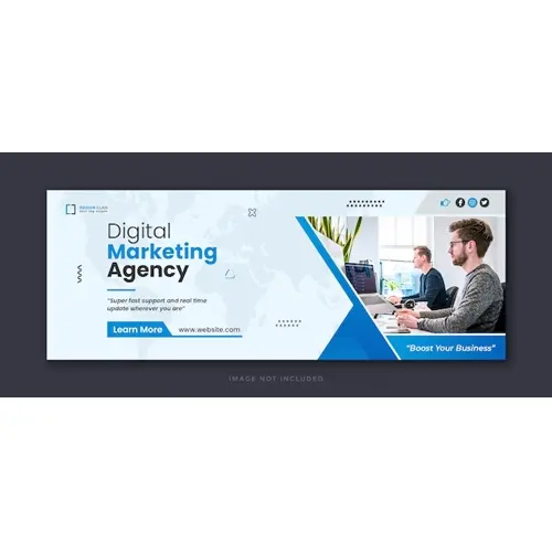 Digital marketing corporate social media facebook cover template