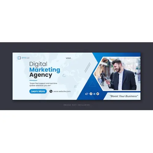 Digital marketing corporate social media facebook cover template