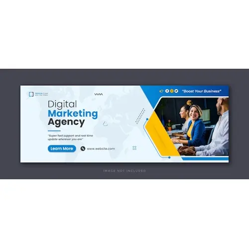 Digital marketing corporate social media facebook cover template