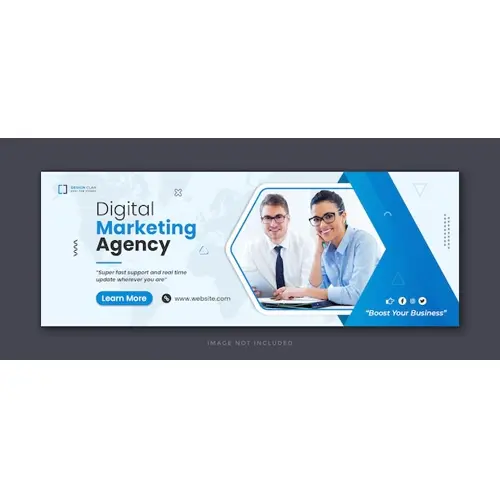 Digital marketing corporate social media facebook cover template