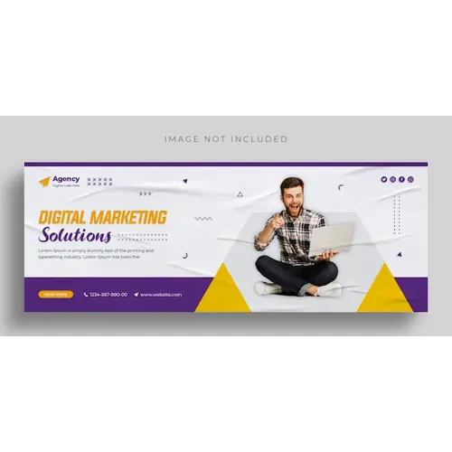 Digital marketing corporate social media facebook cover template