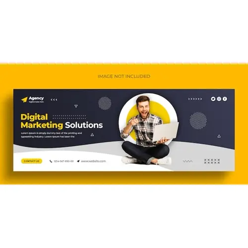Digital marketing corporate social media facebook cover template