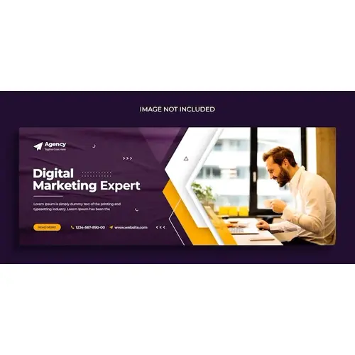 Digital marketing corporate social media Facebook cover template
