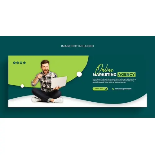 Digital marketing corporate social media Facebook cover template