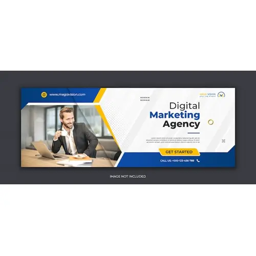 Digital marketing corporate social media Facebook cover template