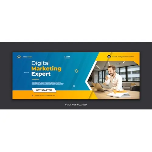Digital marketing corporate social media Facebook cover template