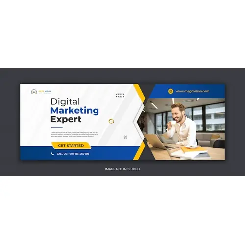 Digital marketing corporate social media Facebook cover template