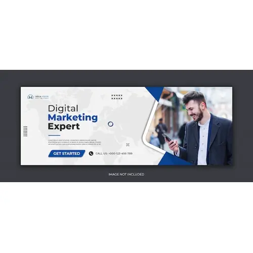 Digital marketing corporate social media Facebook cover template