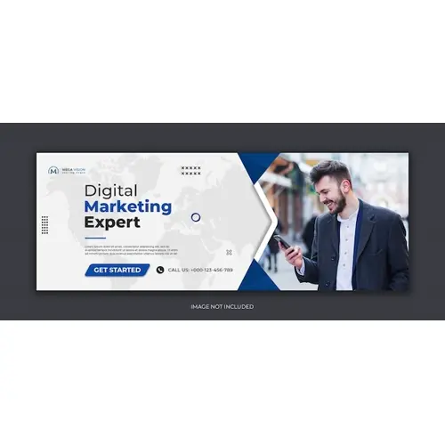 Digital marketing corporate social media Facebook cover template