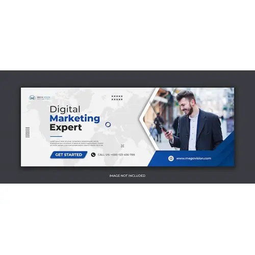 Digital marketing corporate social media Facebook cover template